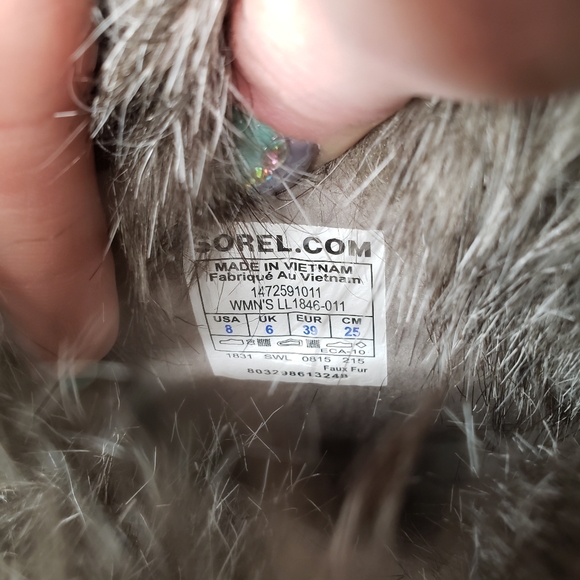 Sorel Tofino Boots Calf NEW Womens Black Fur Topped Duck Rubber Boots 8 Designer - Picture 10 of 11